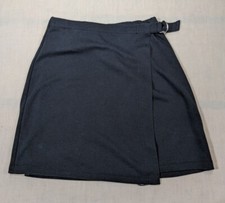 VYLETTE Women's Black Elastic Waist Straight Stretch Midi Wrap Skirt sz XS NWOT