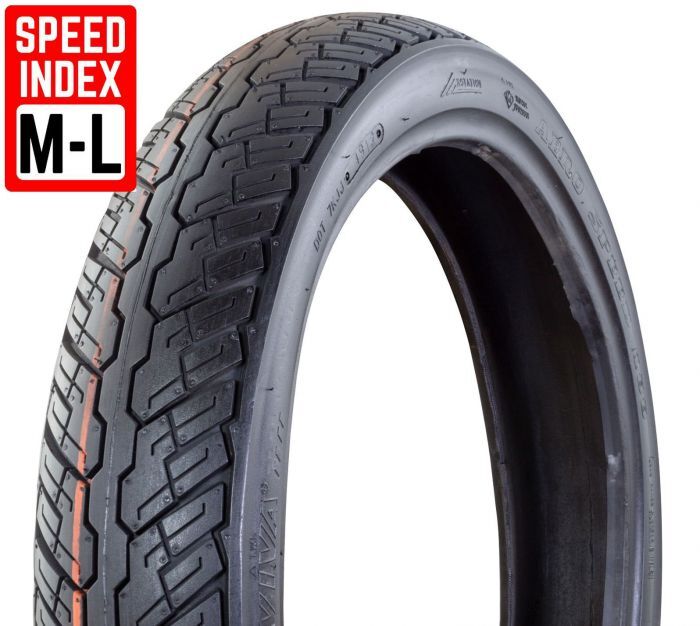 MOTORCYCLE FRONT / REAR TUBELESS TYRE 110/80H-17 FT188 TREAD PATTERN E-MARKED