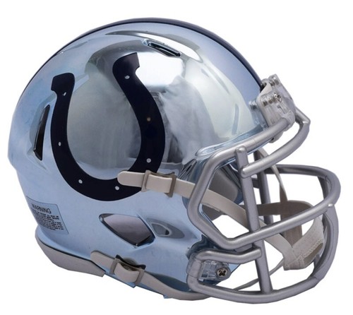 INDIANAPOLIS COLTS RIDDELL CHROME ALTERNATE MINI HELMET ORIGINAL BOX NEW RARE