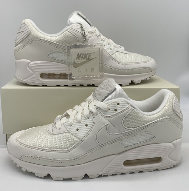 Nike Air Max 90 NRG Recraft Mens Size Triple White Sail CT2007-100 | eBay