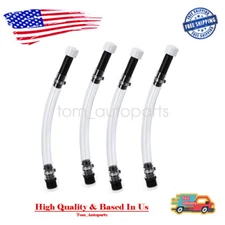 4 Pack Deluxe Fuel Jug Hose Filler Racing Utility Gas Can Kit VP Spout