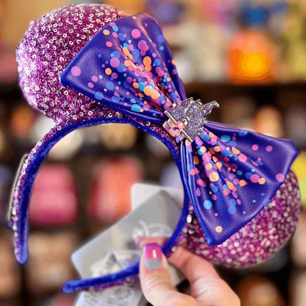 Purple & Silver Disney Parks Sequin Loungefly Mini Backpack  display picture 1