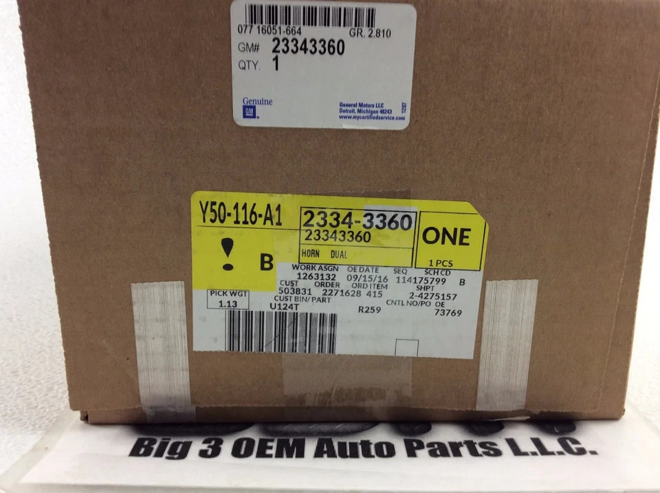 2014 Chevrolet Impala 2014 2015 2016 Malibu двойной гудок новый OEM 23343360 - Изображение 4 из 4