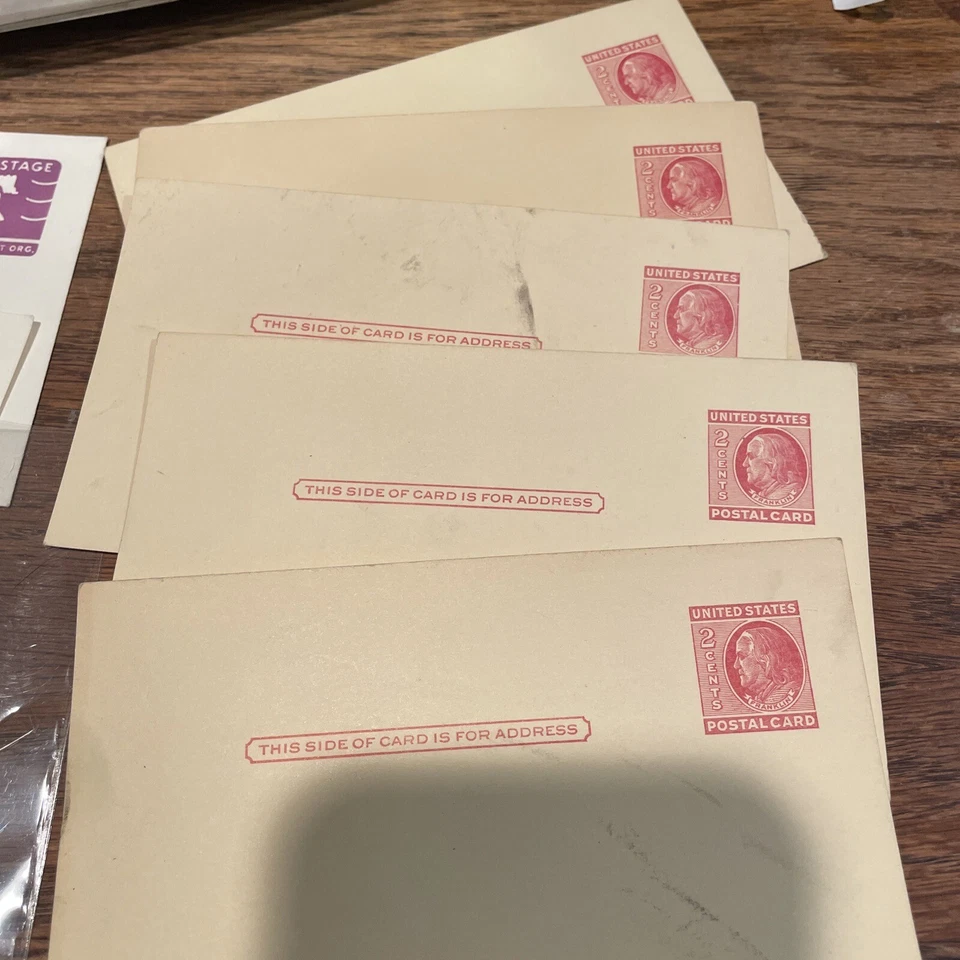 1880s Jefferson Postal Card + 5- 1950’s Franklin 2C Cards + Hanson 6C + 1- 7/10 - Image 3 of 4