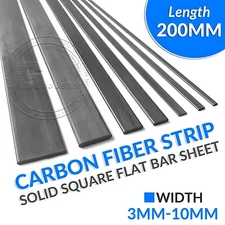 Carbon Fiber Strip Solid Square Flat Bar Sheet Shaft RC Airplane 200mm Length