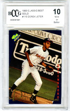 DEREK JETER~1993 CLASSIC BEST GOLD BCCG-10 MINT+ GRADED MINOR ROOKIE RC CARD#115. rookie card picture