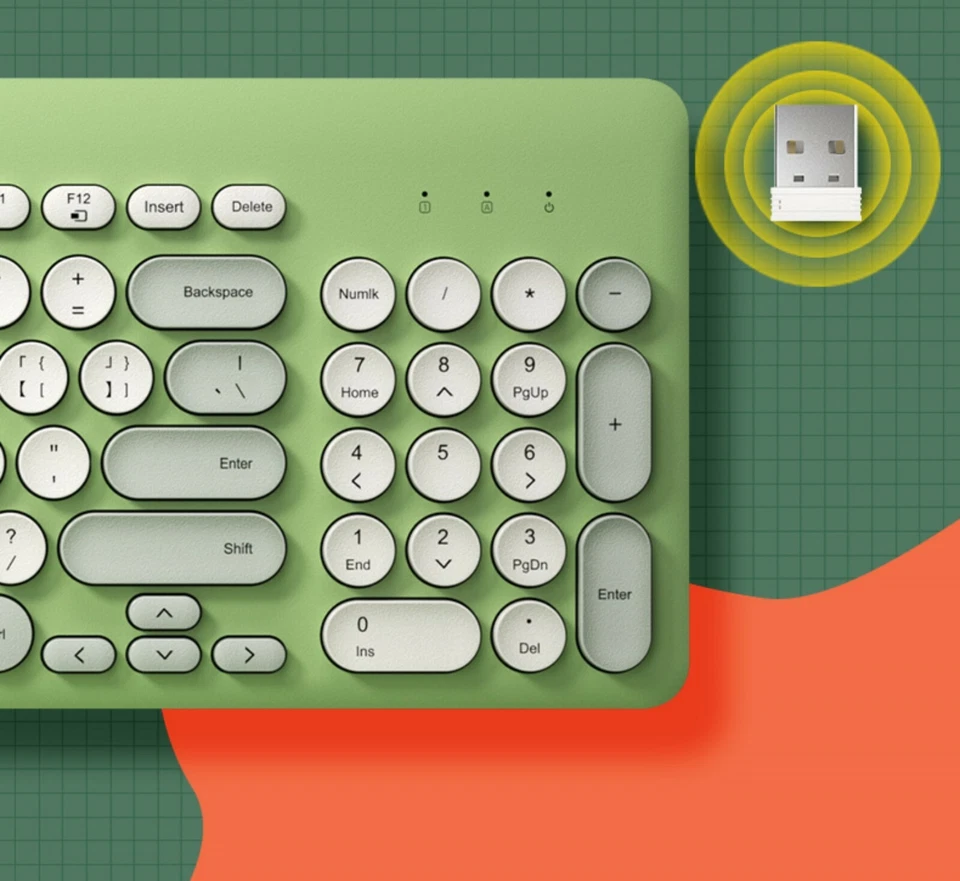 Wireless 2.4G Keyboard Mouse Combos Optical Mouse Portable bundle - Image 4 of 4