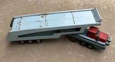 Vintage SSS International Japan Tin Litho Toy Car Hauler Truck Trailer Friction