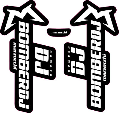 Marzocchi Bomber DJ Gabeln Aufkleber Sticker Mountainbike MTB Bike Downhill Jump Enduro