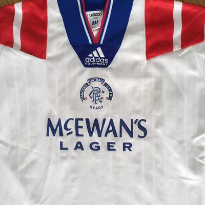 Rangers F.C. Scotland Soccer Jersey Kit Adidas UK McEwan's Lager