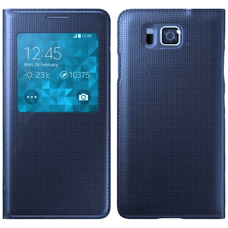 S-VIEW Window Smart Flip Case Cover for Samsung Galaxy Alpha G850F