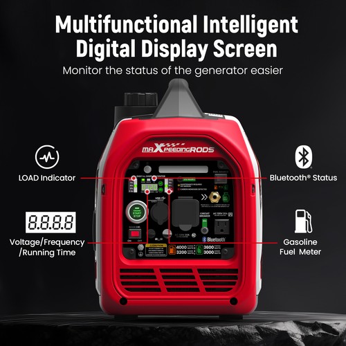 4000watt Portable Dual Fuel Generator Inverter LPG/Gas Bluetooth Start Quiet - Picture 5 of 12