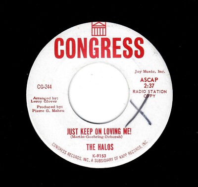 NORTHERN SOUL-HALOS-JUST KEEP ON LOVING ME!/DO I?-CONGRESS 244