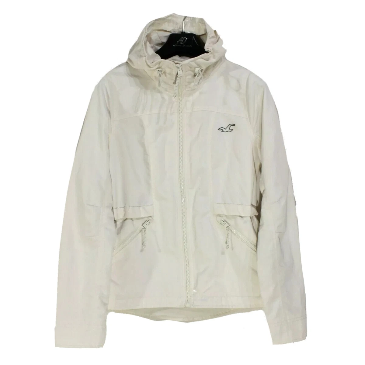 HOLLISTER California Women's Jacket Size XS Hooded White s2323