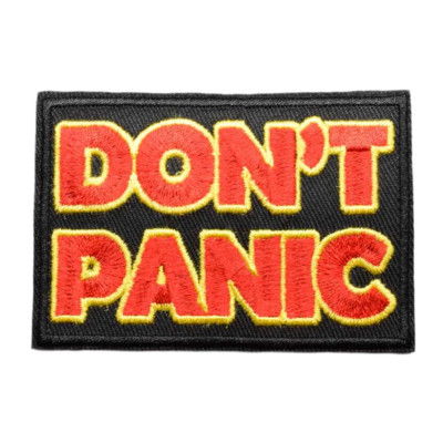 Don't Panic Hitchhikers Guide to the Galaxy Book Patch, Iron On/Sew On