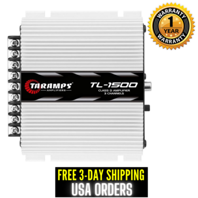 Taramps TL 1500 Compact 3-Channel Car Amplifier – 350W RMS, 2 Ohm, 3-Day Delivery