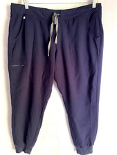 FIGS Women's Zamora Jogger 2.0 Scrub Pants XXL Petite Short Navy Blue