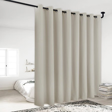 Lower Noise Room Divider Curtain Screen Partitions, Natural, 1 Panel, 84" Tall X