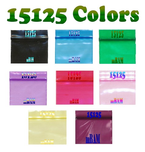LOTE DE 1000 COLORES DE BOLSAS DE POLIETILENO CON CREMALLERA APPLE 1.0x1.0"" a 2.0x2.3"" 2.5 3.0 mil - Imagen 7 de 12