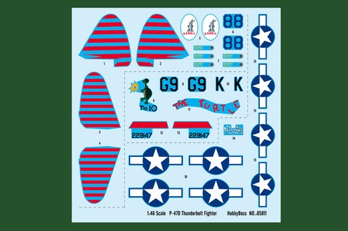 Kits de modelo de conjunto de plástico HobbyBoss 85811 escala 1/48 P-47D Thunderbolt Fighter - Imagen 7 de 9