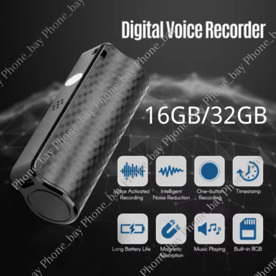 16/32GB Spy Digital Voice Activated Recorder Mini Hidden Audio Recording Device