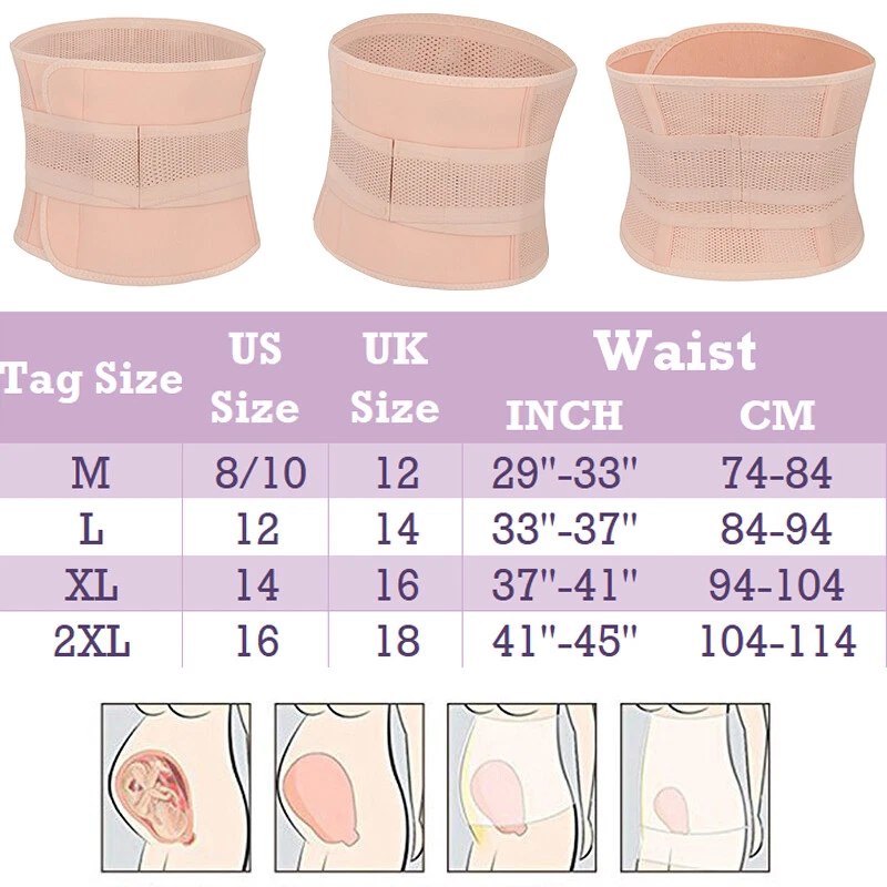 Postpartum Belly Band Abdominal Binder Post Surgery Wrap Recovery Support Belt - Image 2 of 4