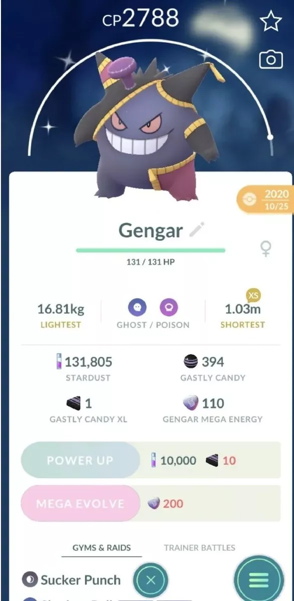 Shiny Costume Gengar!!! (Halloween Event)