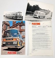 Plaxton Supreme Series Bus Brochure - 1975 with cover letter and photos