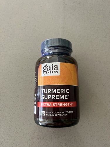 GAIA TUMERIC SUPREME EXTRA STRENGTH. 120 VEGGIE CAPS. EXP 08/2025