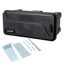 Produktbild - Deichselbox Daken Blackit 1 550x250x295mm + Stirnwand Halter Anhänger Staubox