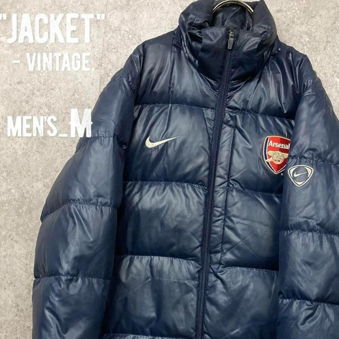 Nike Arsenal Football Soccer Down Jacket Size M Official Vintage