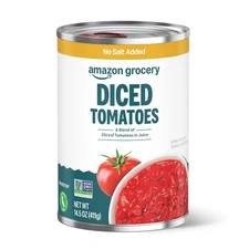 Amazon Grocery, Diced Tomatoes, No Salt Added, 14.5 Oz (Previously , Packaging M