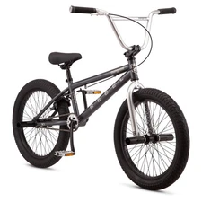 20" Rebel X1 BMX Bike Sturdy Frame w/ Front & Rear Pegs, Ages 8-12, Gray