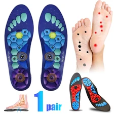 Magnetic Acupressure Insoles Foot Shoe Pad Massage Acupoint Arch Support Plantar
