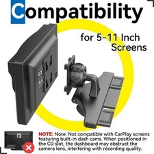 Secure Insertion Design Car Compact Disc Slot Mount for Phone Adjustable Viewing
