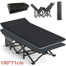 Camping Cot Heavy Duty Travel Folding Sleeping Camping Bed with Mattress Portabl