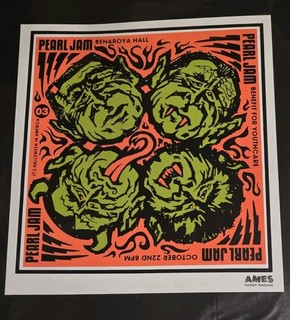 PEARL JAM 2003 BENAROYA HALL TOUR POSTER ORIGINAL SHOW EDITION S/E