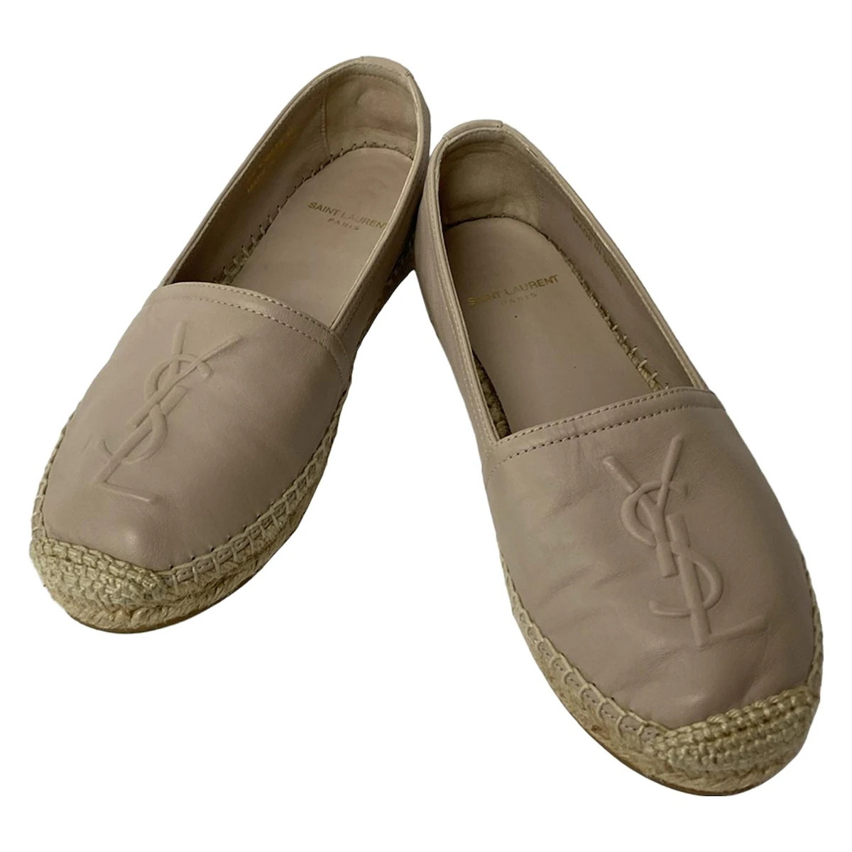 SAINT LAURENT PARIS 458573 Pink Beige Leather Women's Shoes | eBay