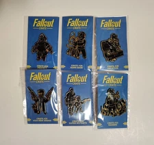Bethesda Fallout Various Enamel Pins Set of 6 Loot Crate Exclusive