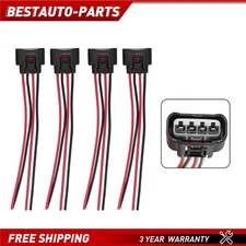 4PCS For 2002-2010 Toyota Camry 2.4L Ignition Coil Female Connector Plug Harness