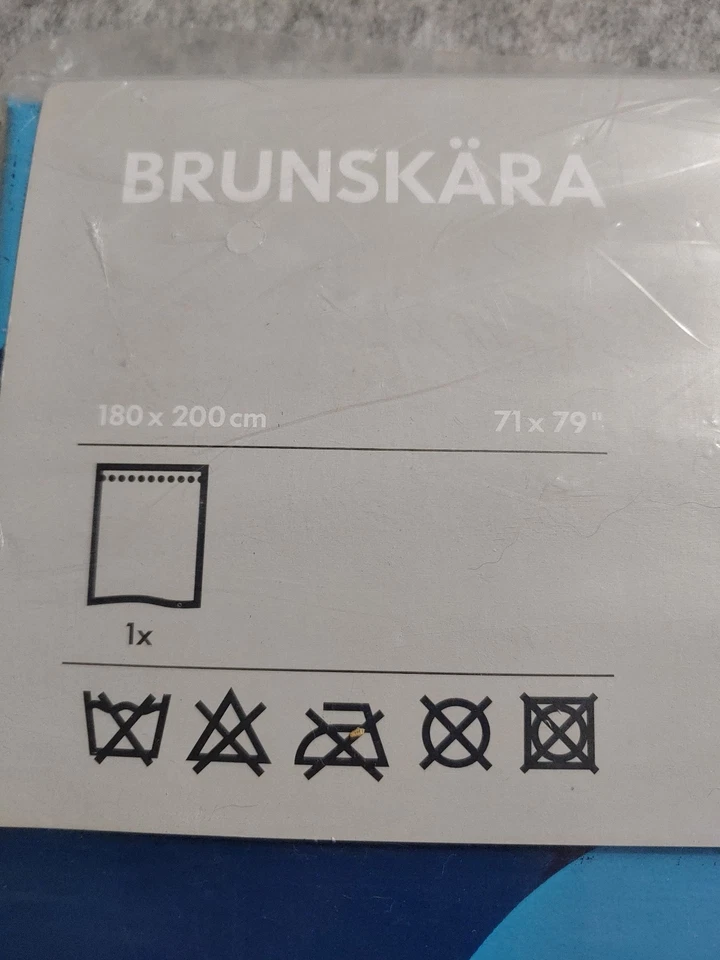 CORTINA DE CHUVEIRO IKEA BRUNSKARA Ponto Azul Geométrica Antiga 71" X 79" Maria Vinka 2003 - Imagem 2 de 4