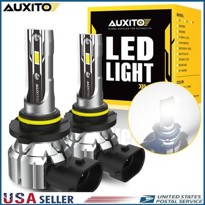 2x AUXITO 9005 LED Headlight Bulbs High Low Beam 6500K Bright White ERROR FREE