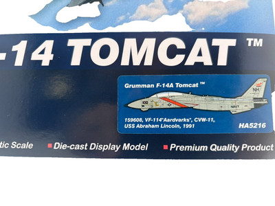 HobbyMaster 1/72 USN F-14A Tomcat, VF-114 ''Aardvarks'' CVW-11, 1991 - NIB