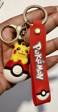 Pokemon Pikachu Character Silicone 3D Charm Keychain Keyring