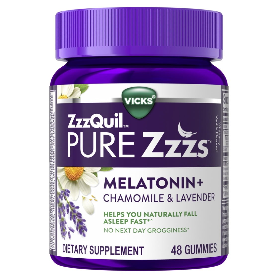 ZzzQuil Pure Zzzs Sleep Aid, 1 mg Melatonin + Chamomile & Lavender