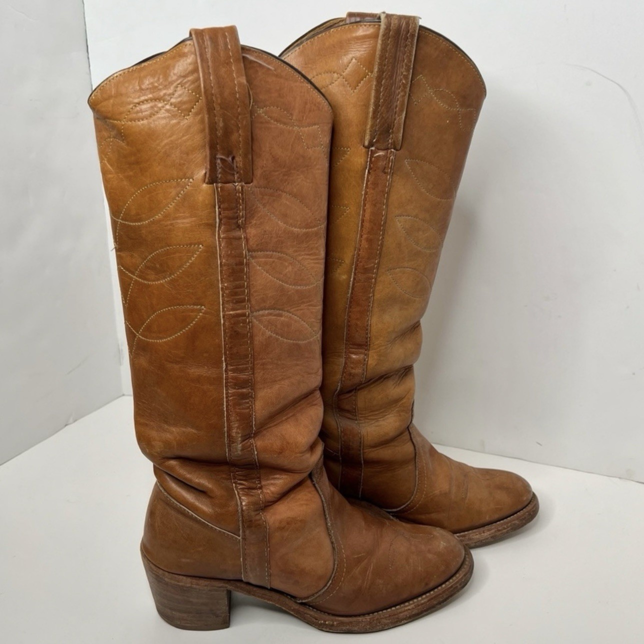 Vintage 1970's Frye Leather Tall Campus Boots image 3