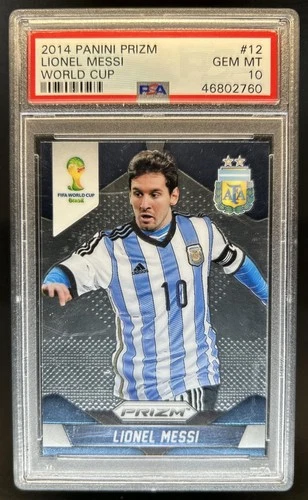 2014 Panini Prizm FIFA World Cup Brazil Lionel Messi #12 Argentina PSA 10