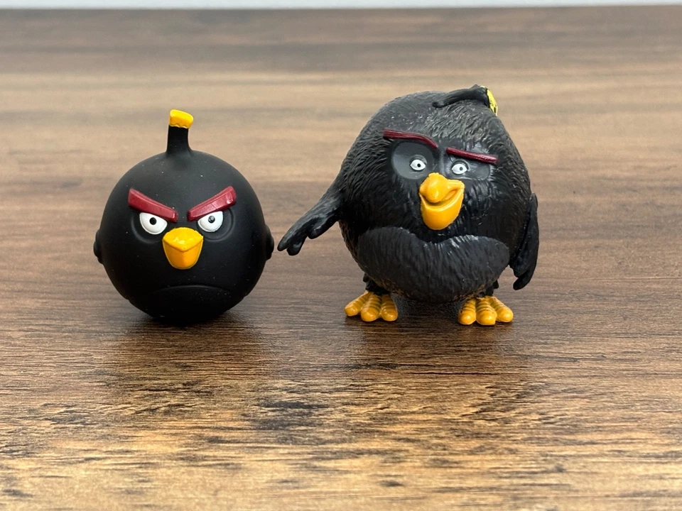 2 Angry Birds 2016 BOMB Black Bird Rovio Toy Figures Figurine App Video Game - Image 2 of 4