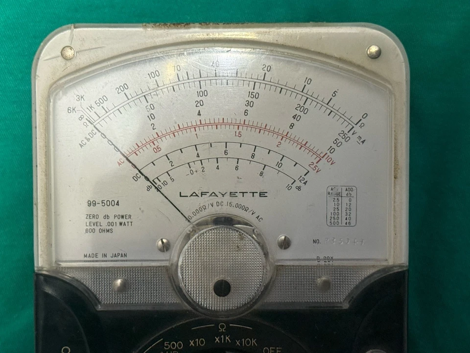 Medidor Lafayette 99-5004 voltios/ohmios Foto 4 de 4