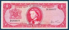 Trinidad and Tobago (1964) 1 Dollar (P26a) - Rare Sign. J. F. Pierce